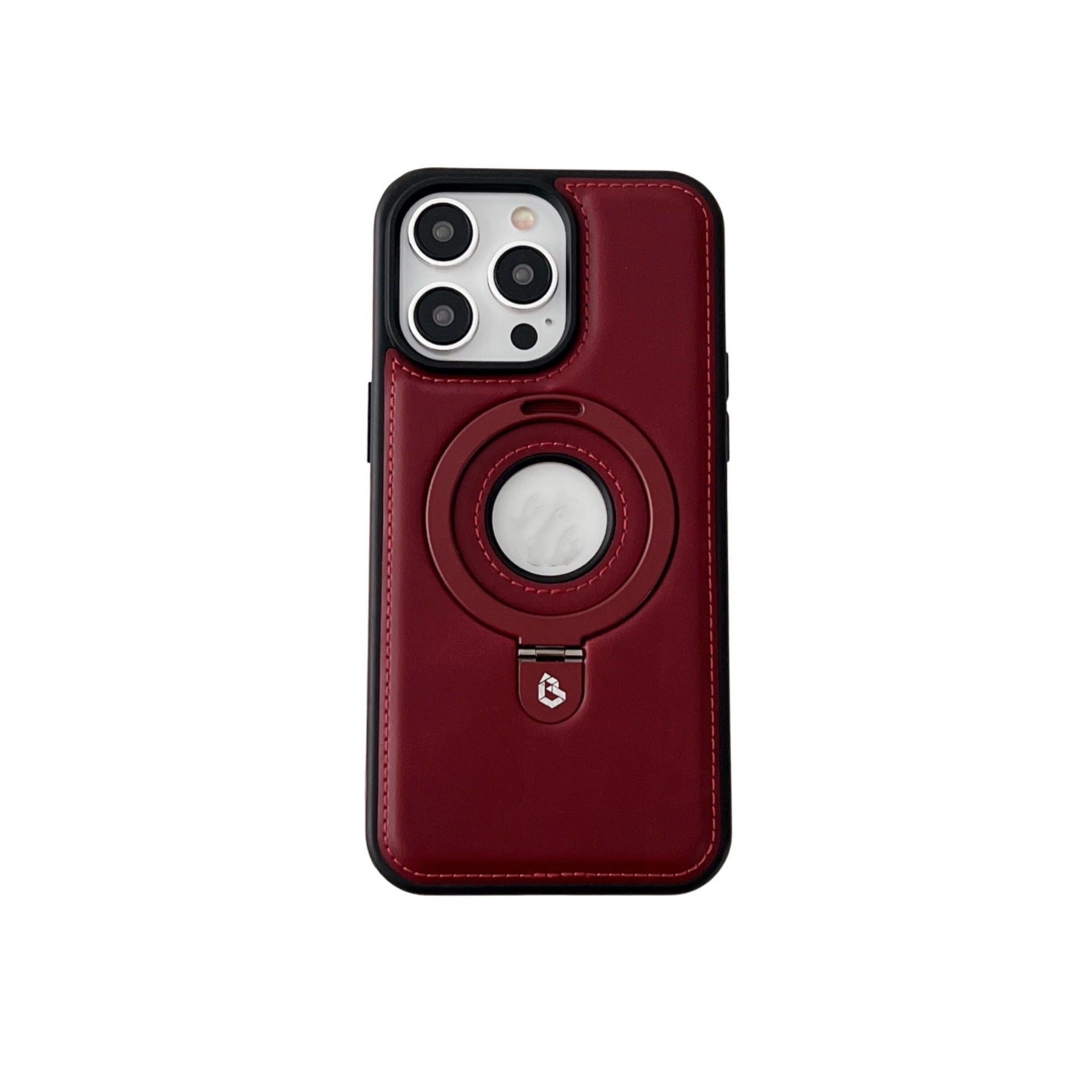 Business Leather Magnetic Bracket Case red