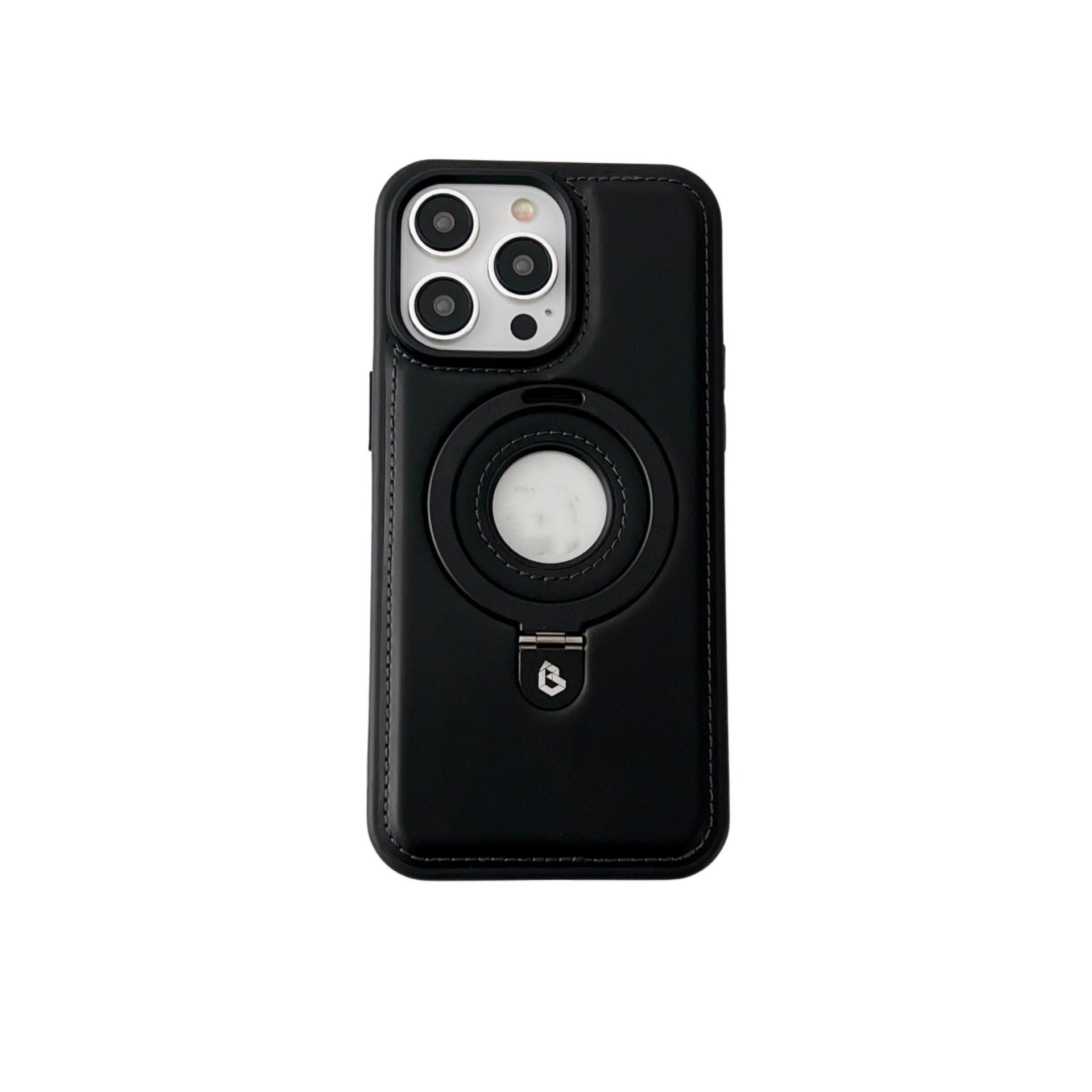 Business Leather Magnetic Bracket Case black